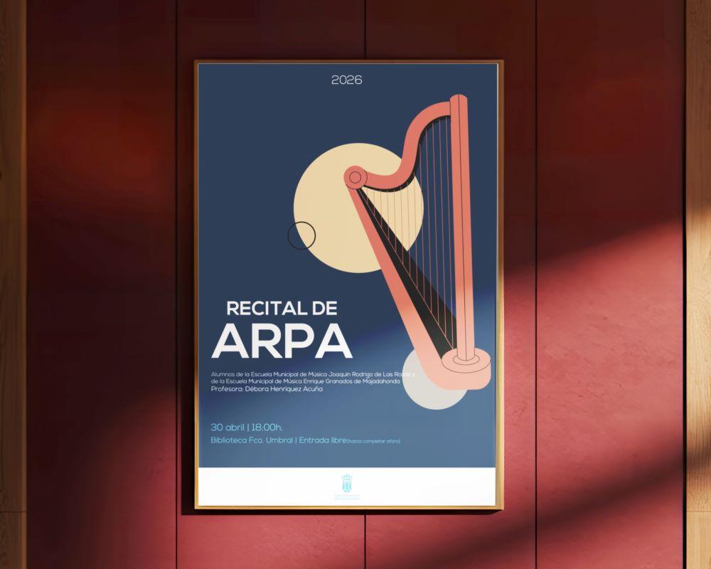 Imagen Libros y recital de arpa en vísperas del puente de mayo en Majadahonda    