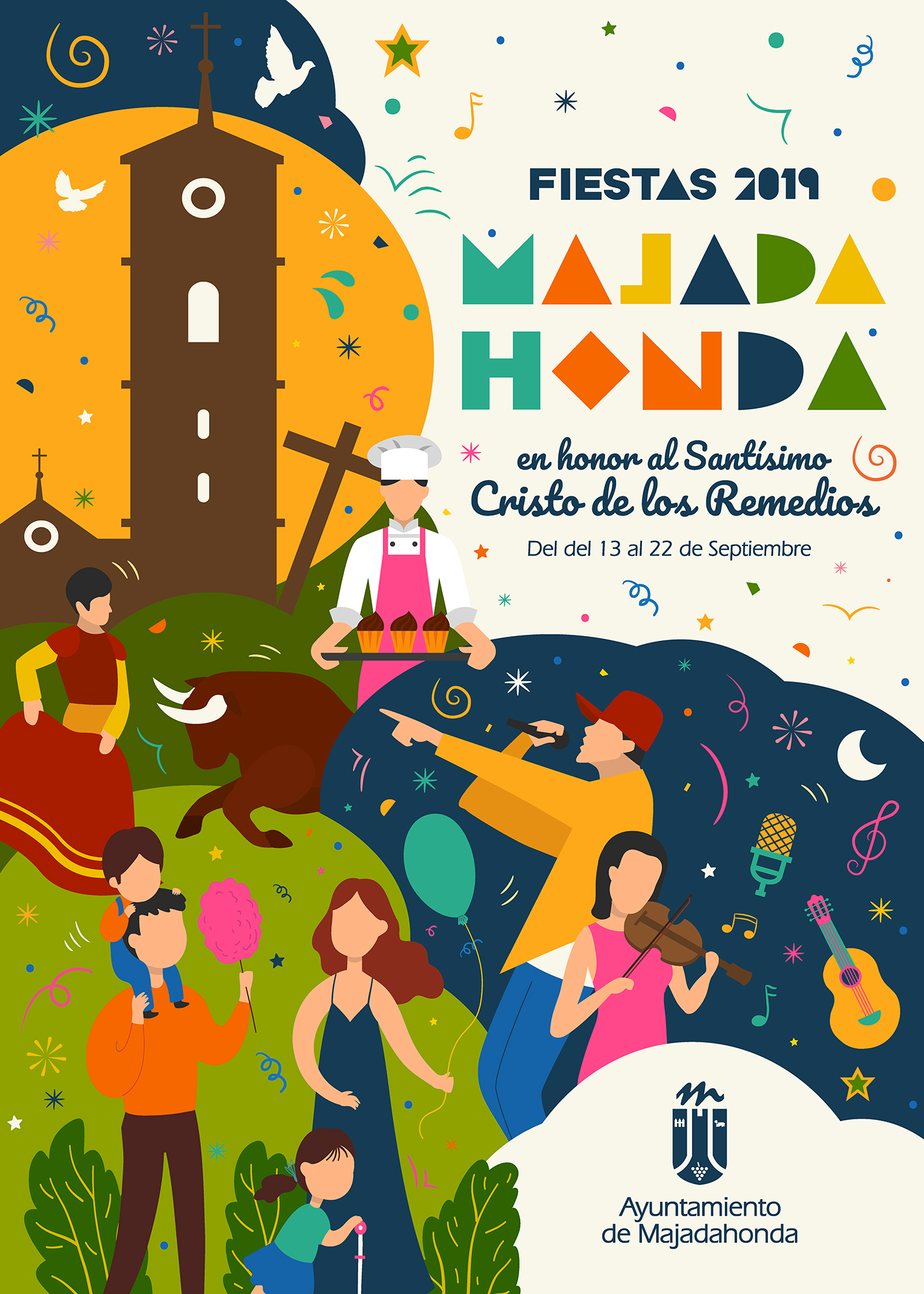 Cartel de las Fiestas Patronales de Majadahonda 2019