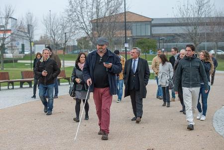 Imagen El parque Adolfo Suárez de Majadahonda, primero de España accesible para personas con discapacidad visual