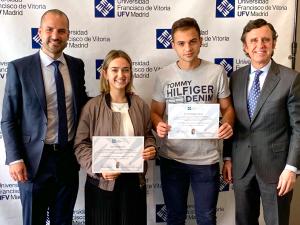 Imagen Dos alumnos majariegos con brillante expediente estudiarán con beca en la UFV